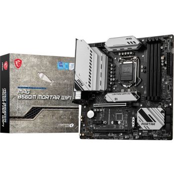 MSI MAG B550M MORTAR MAX WIFI Micro ATX Motherboard, MSI AM4 AMD  Motherboard, AMD B550 SATA 6Gb/s PCIe 4.0 DDR4 Wi-Fi 6E, Micro ATX AMD  Motherboard 